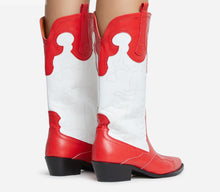 Load image into Gallery viewer, Red white, cowboy boots
