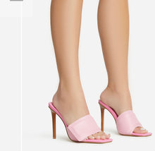 Load image into Gallery viewer, Pink Velcro strap heel slide
