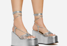 Load image into Gallery viewer, Silver Strapped Platform
